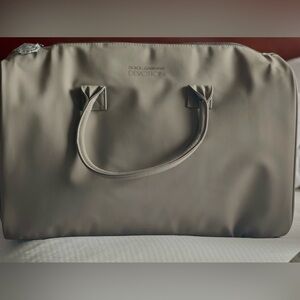 Dolce & Gabbana Devotion English Gray Men's Large Duffle Bag in vegan suede